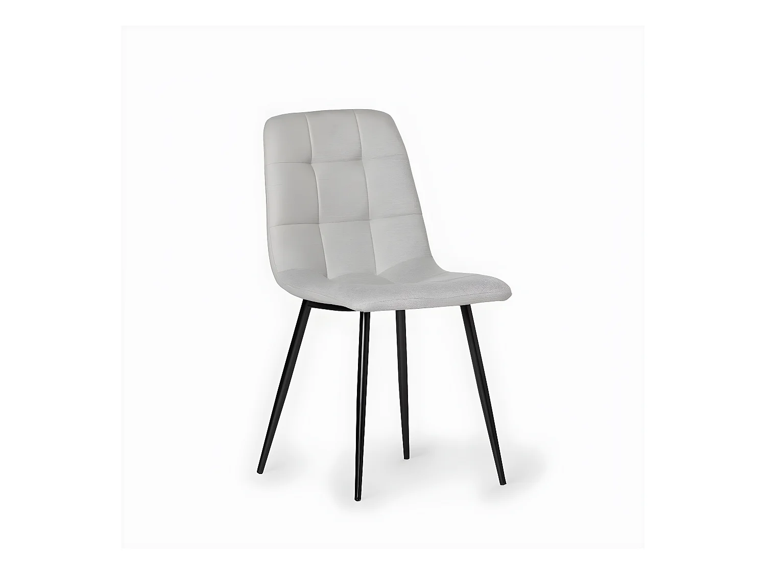 Chaise de salle à manger en tissu gris 45x86 cm-Ailan