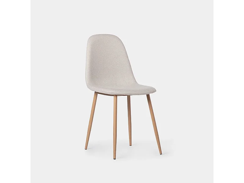Silla de comedor de Tela Beige 86 x 45- Ellis
