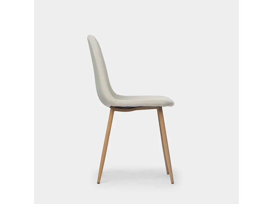 Silla de comedor de Terciopelo Beige 86 x 45- Ellis