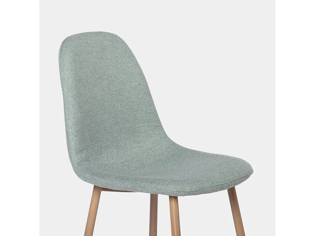 Chaise de salle à manger en tissu vert 45x86 cm-Ellis