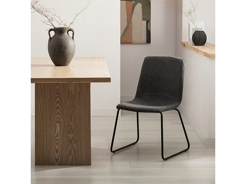 Silla de escritorio de Tela Gris oscuro 86 x 52- Ander