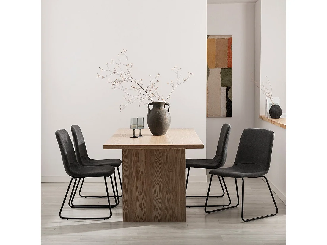 Silla de escritorio de Tela Gris oscuro 86 x 52- Ander