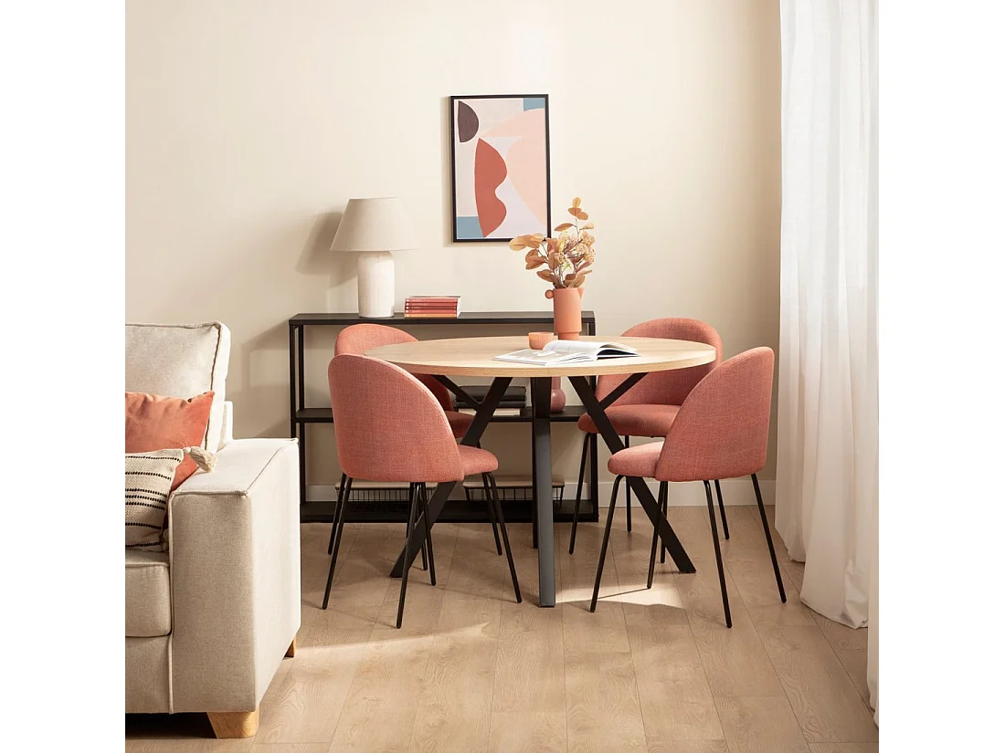 Silla de comedor de Tela Terracota 81 x 48- Olivia