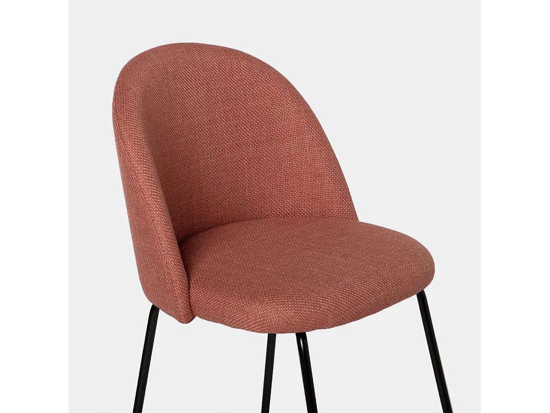 Silla de comedor de Tela Terracota 81 x 48- Olivia