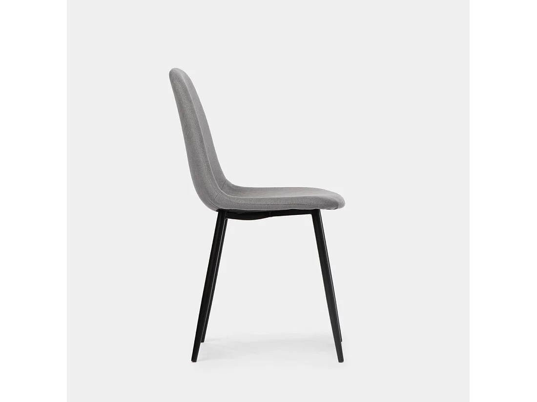 Silla de comedor de Tela Gris 86 x 45- Ellis