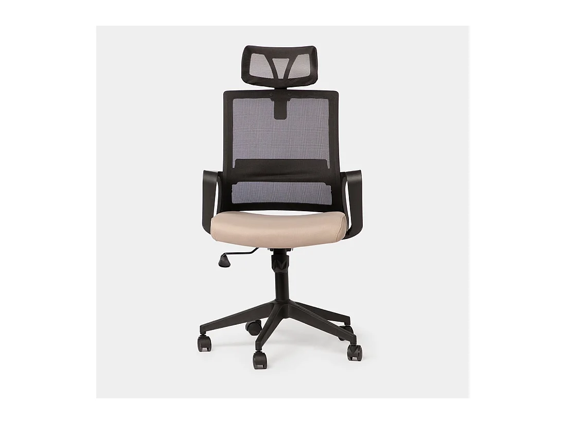 Silla de escritorio de Plástico Negro-Beige 112 x 60- Leima