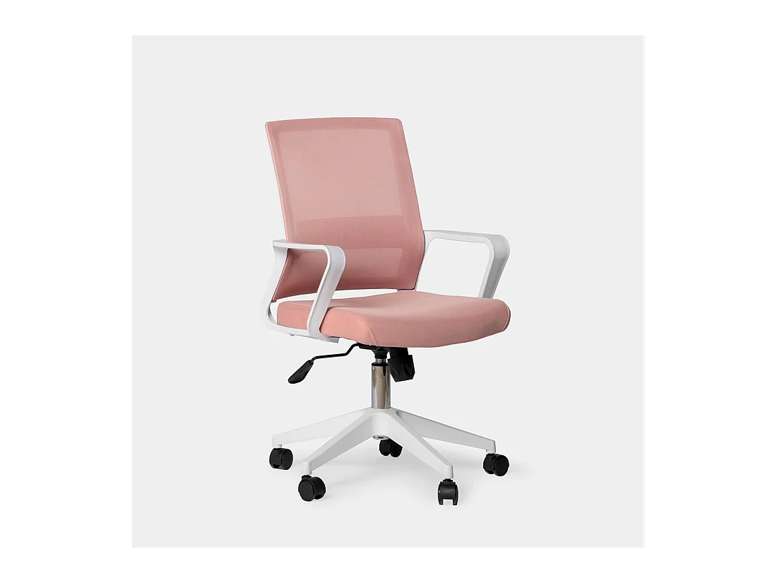 Chaise de bureau en plastique rose 60x95 cm-Sayla