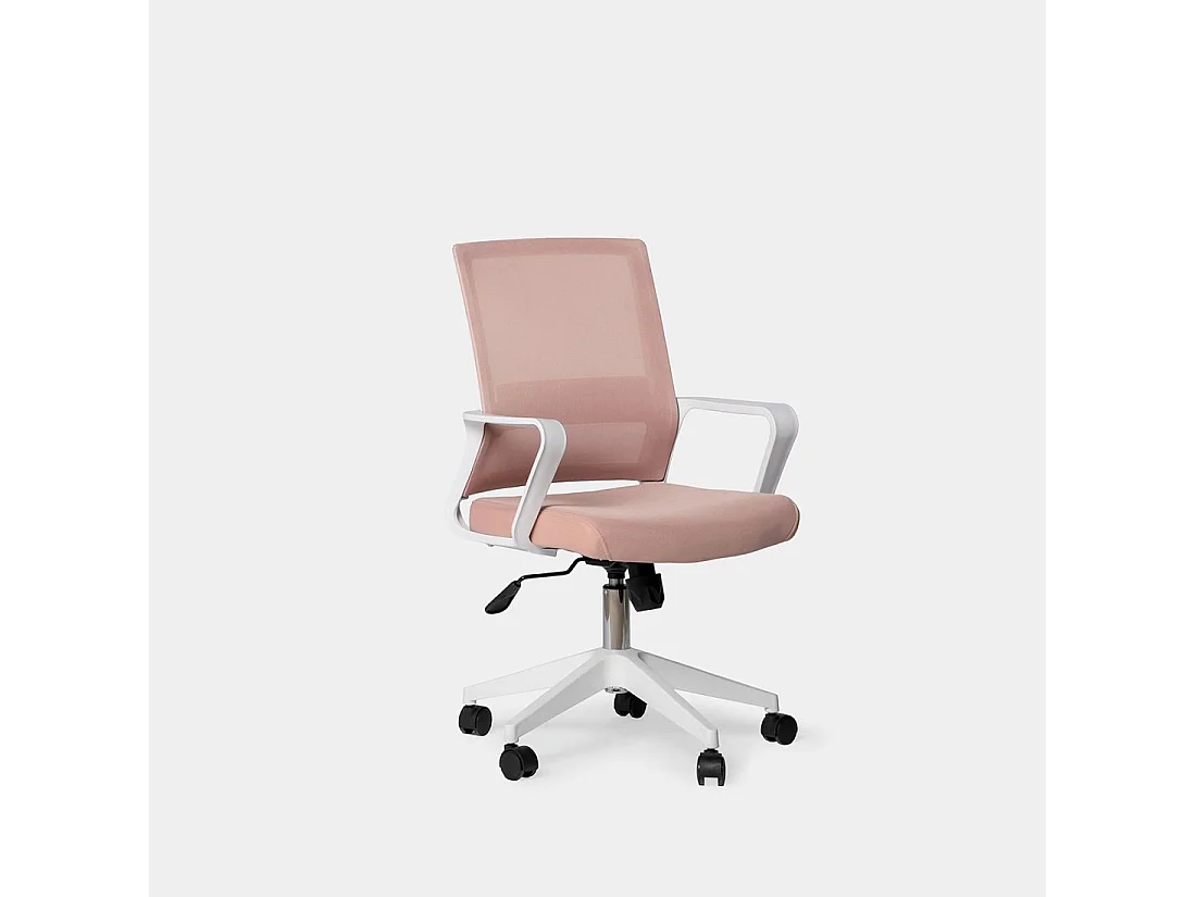 Chaise de bureau en plastique rose 60x95 cm-Sayla