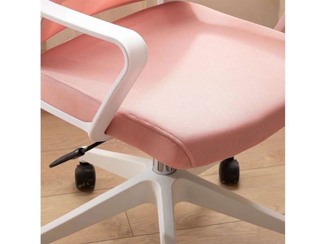 Chaise de bureau en plastique rose 60x95 cm-Sayla