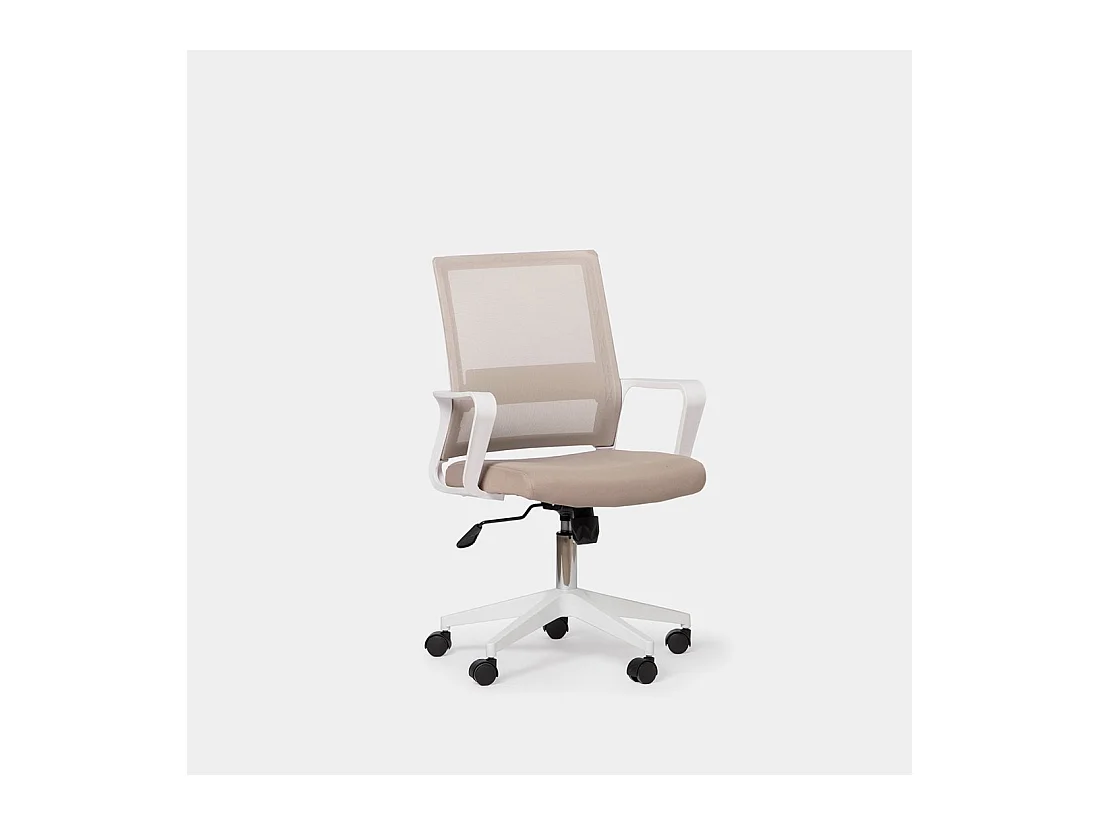 Chaise de bureau en plastique beige 60x95 cm-Sayla