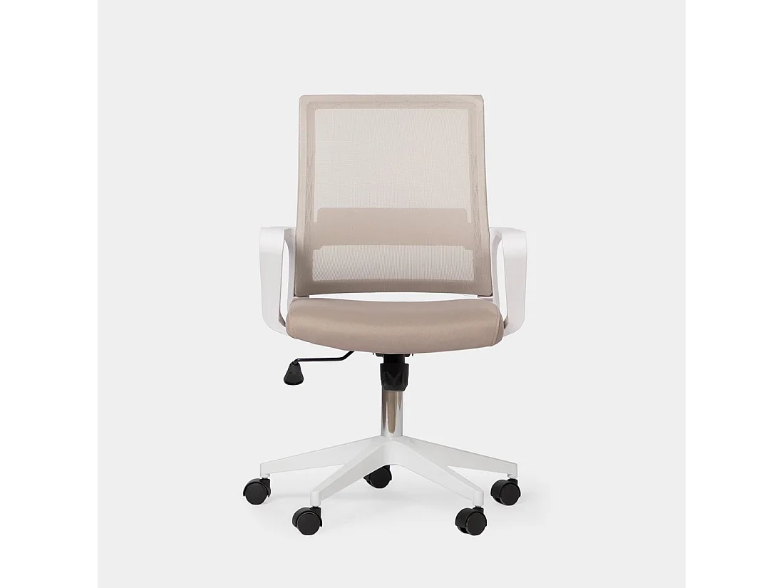 Chaise de bureau en plastique beige 60x95 cm-Sayla