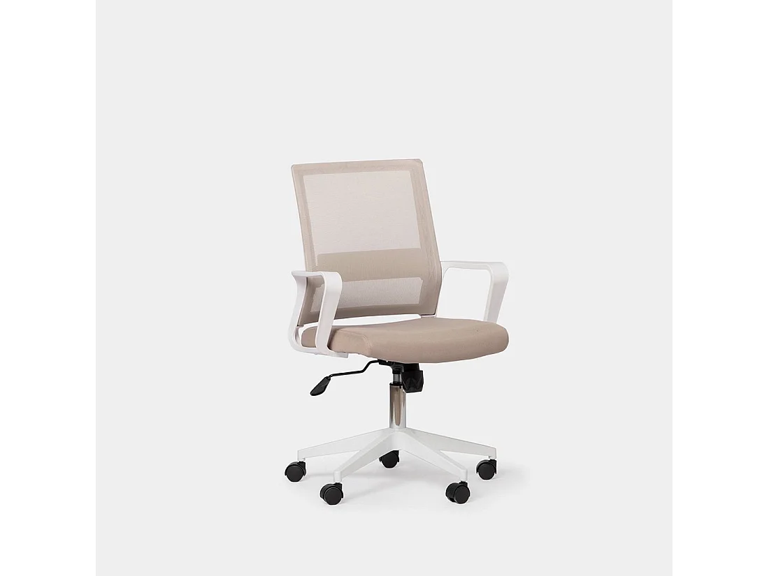 Chaise de bureau en plastique beige 60x95 cm-Sayla