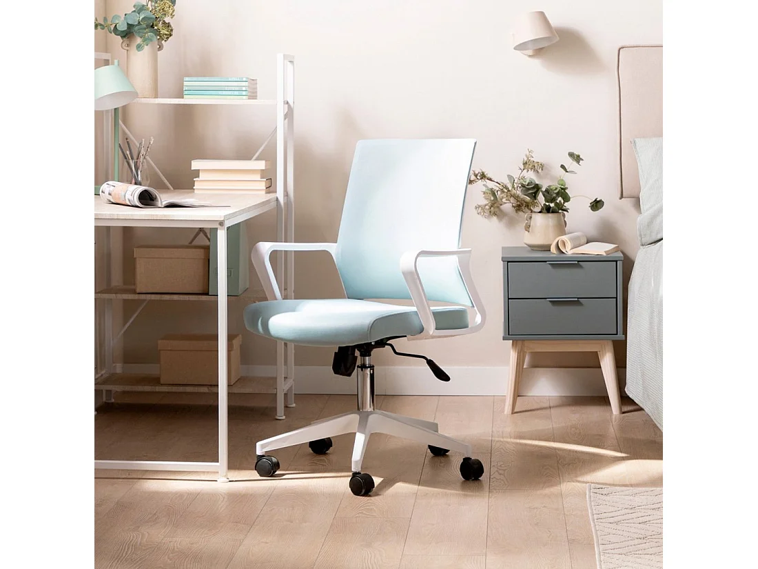 Chaise de bureau en plastique menthe 60x95 cm-Sayla