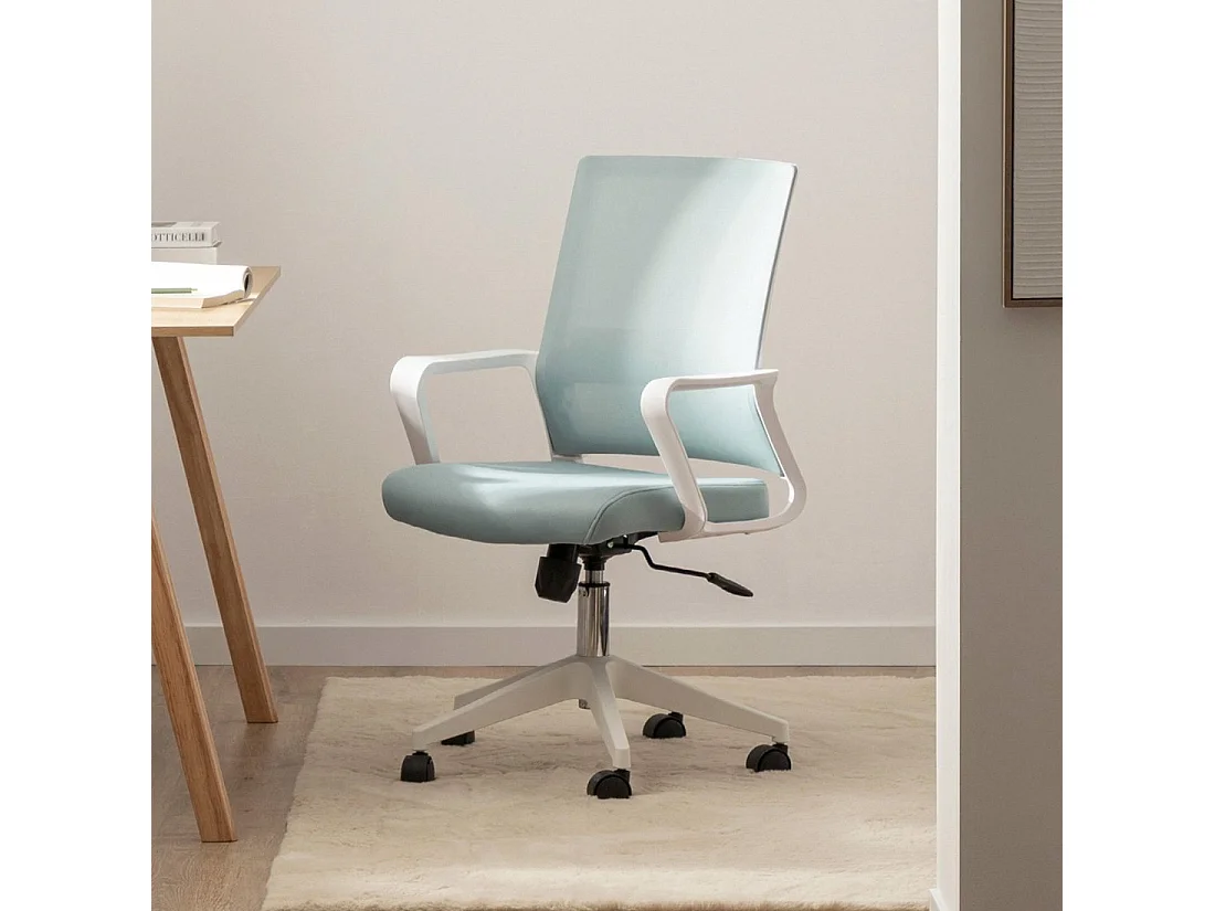 Chaise de bureau en plastique menthe 60x95 cm-Sayla