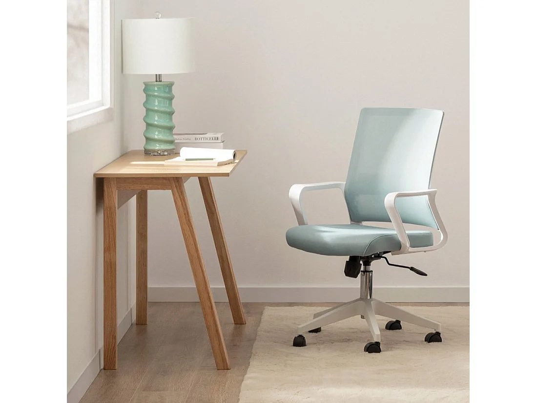 Chaise de bureau en plastique menthe 60x95 cm-Sayla