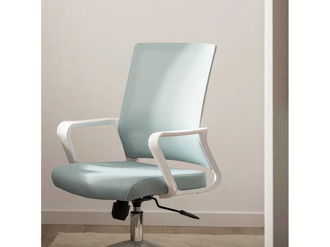 Chaise de bureau en plastique menthe 60x95 cm-Sayla