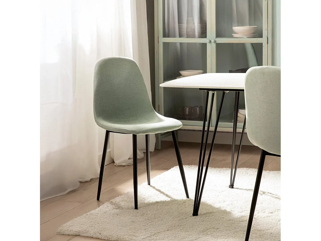 Silla de comedor de Tela Verde 86 x 45- Ellis