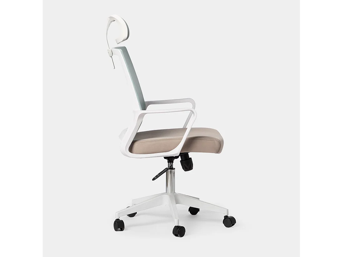 Chaise de bureau en plastique menthe-beige 60x112 cm-Leima