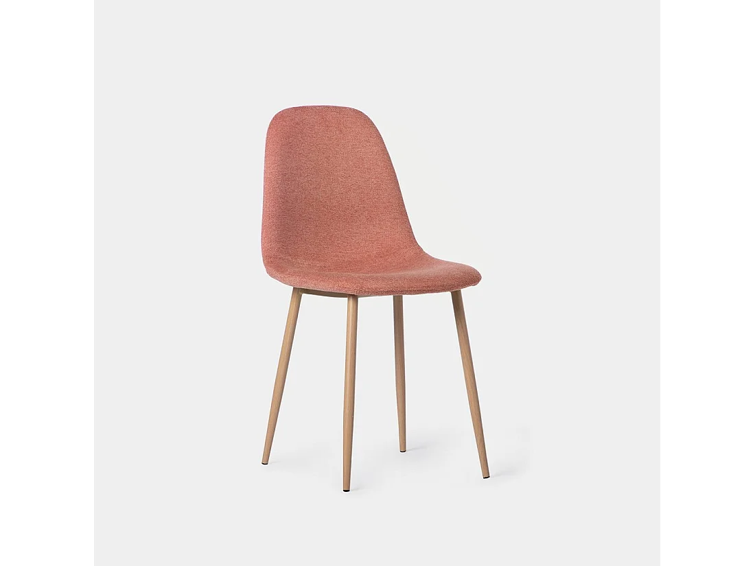 Chaise de salle à manger en tissu terracotta 45x86 cm-Ellis