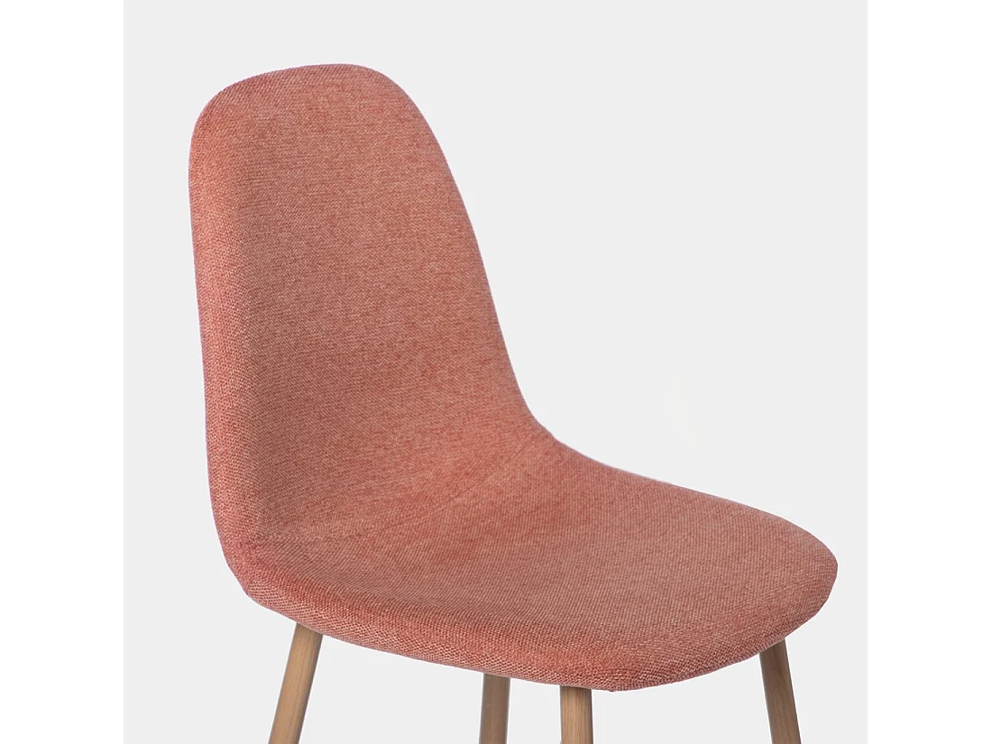 Chaise de salle à manger en tissu terracotta 45x86 cm-Ellis