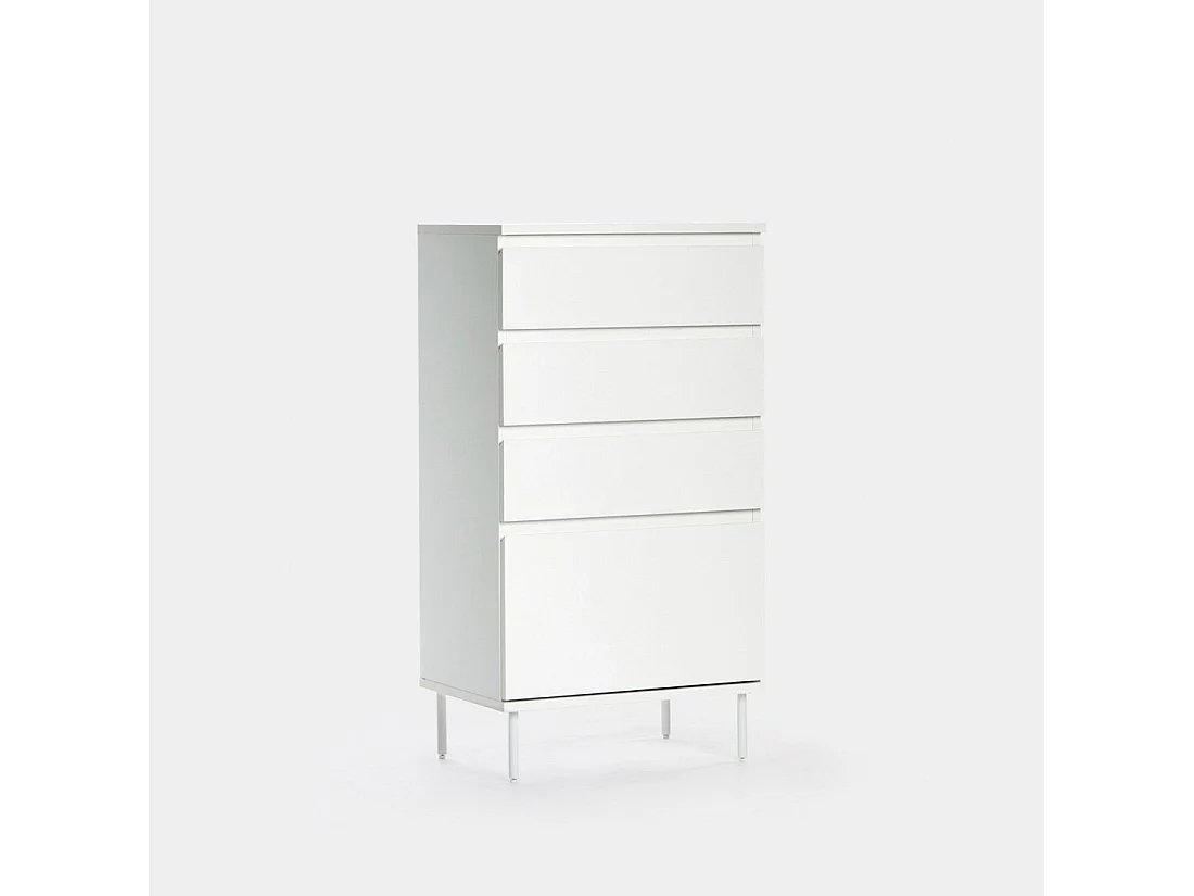 Cajonera en laqué blanc 60x107 cm-Esben