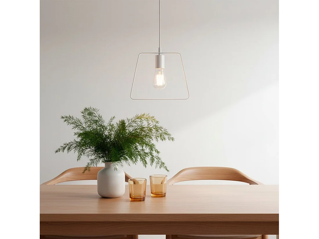 Lampe de plafond en métal blanc 28x24 cm-Minimal