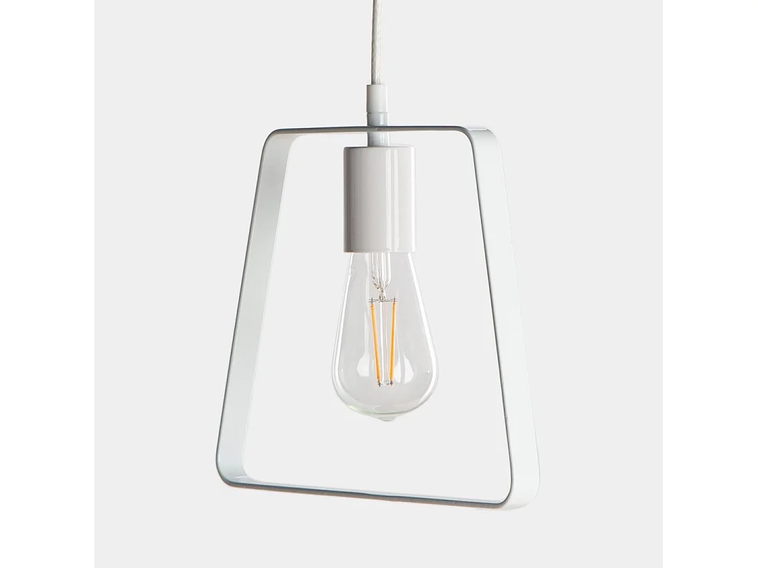 Lampe de plafond en métal blanc 28x24 cm-Minimal