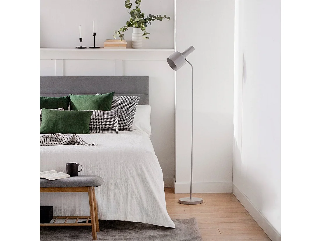 Lámpara de pie de Metal Gris 140 x 22- Ror