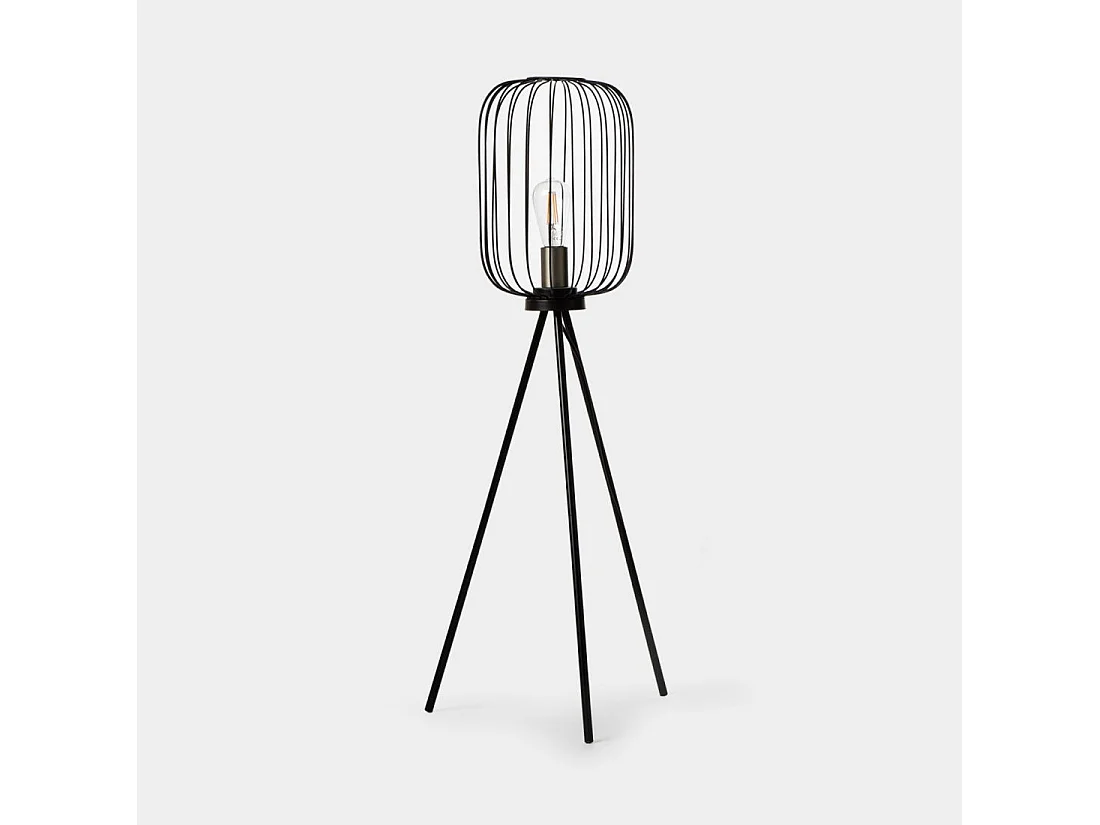 Lampe sur pied en métal noir 25x102 cm-Aurora