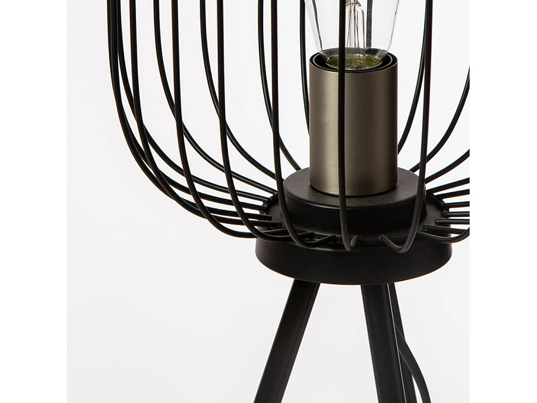 Lampe sur pied en métal noir 25x102 cm-Aurora