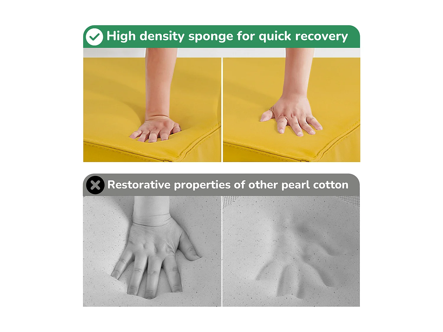 Aire de jeux 6 Pièces modules de motricité en PU Grands blocs de construction sur logiciel - Jaune
