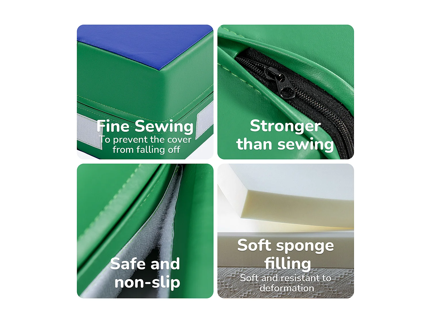 Aire de jeux 6 Pièces modules de motricité en PU Grands blocs de construction sur logiciel - Jaune