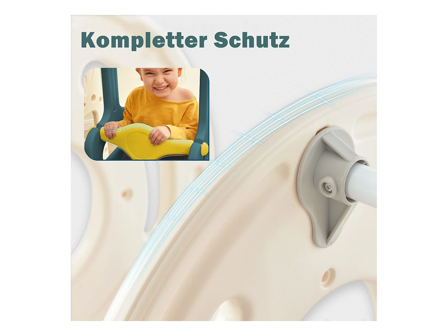 Scivolo per bambini 4 in 1 171x110x100 cm in HDPE con canestro da basket - Verde