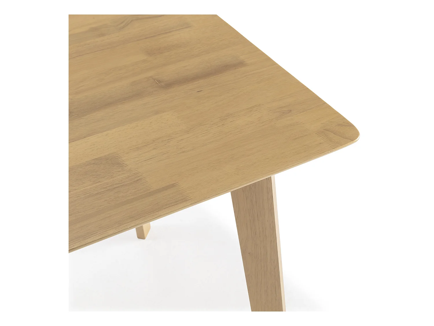 Speltafel 80x80 cm en 4 eetkamerstoelen Nala in eikenkleur.