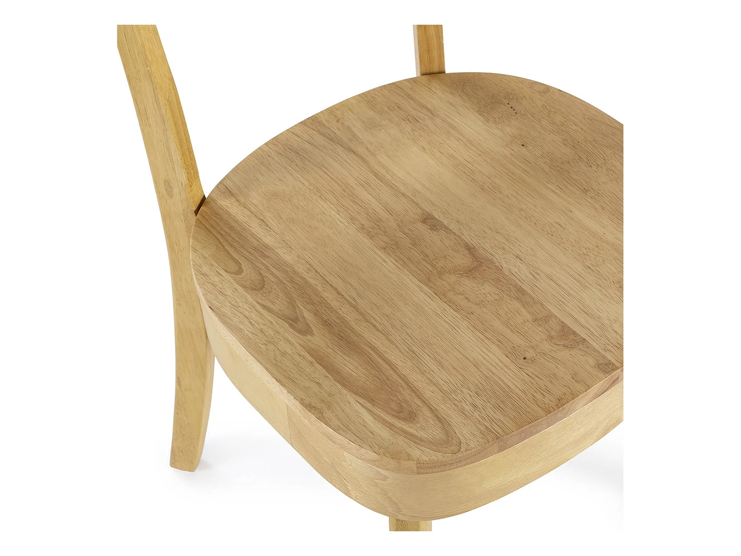 Speltafel 80x80 cm en 4 eetkamerstoelen Nala in eikenkleur.