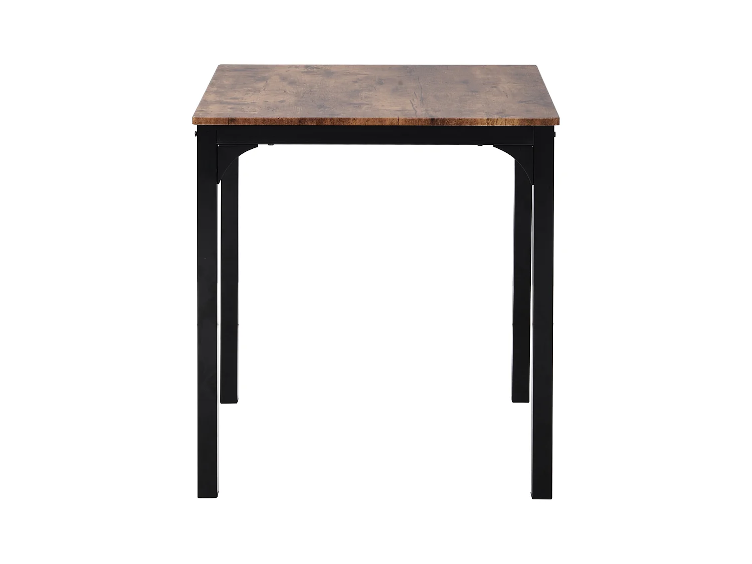 Set Tavolo con 2 Sedie 70x70x75 cm in Legno con Gambe in Metallo - Marrone