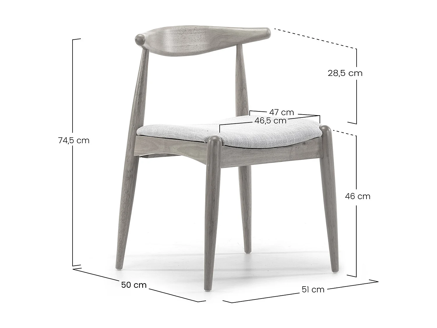 Ensemble table 80x80 cm et 4 chaises de salle à manger Corzo Chêne