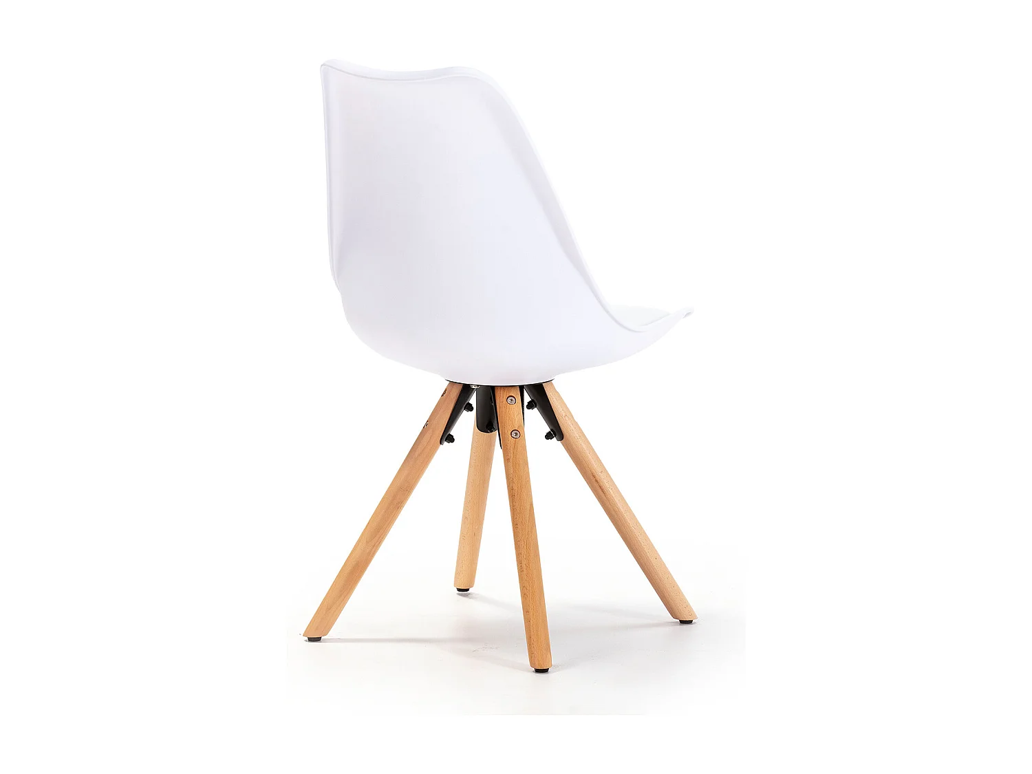 Ensemble table 80x80 cm et 4 chaises de salle à manger Jeff blanches