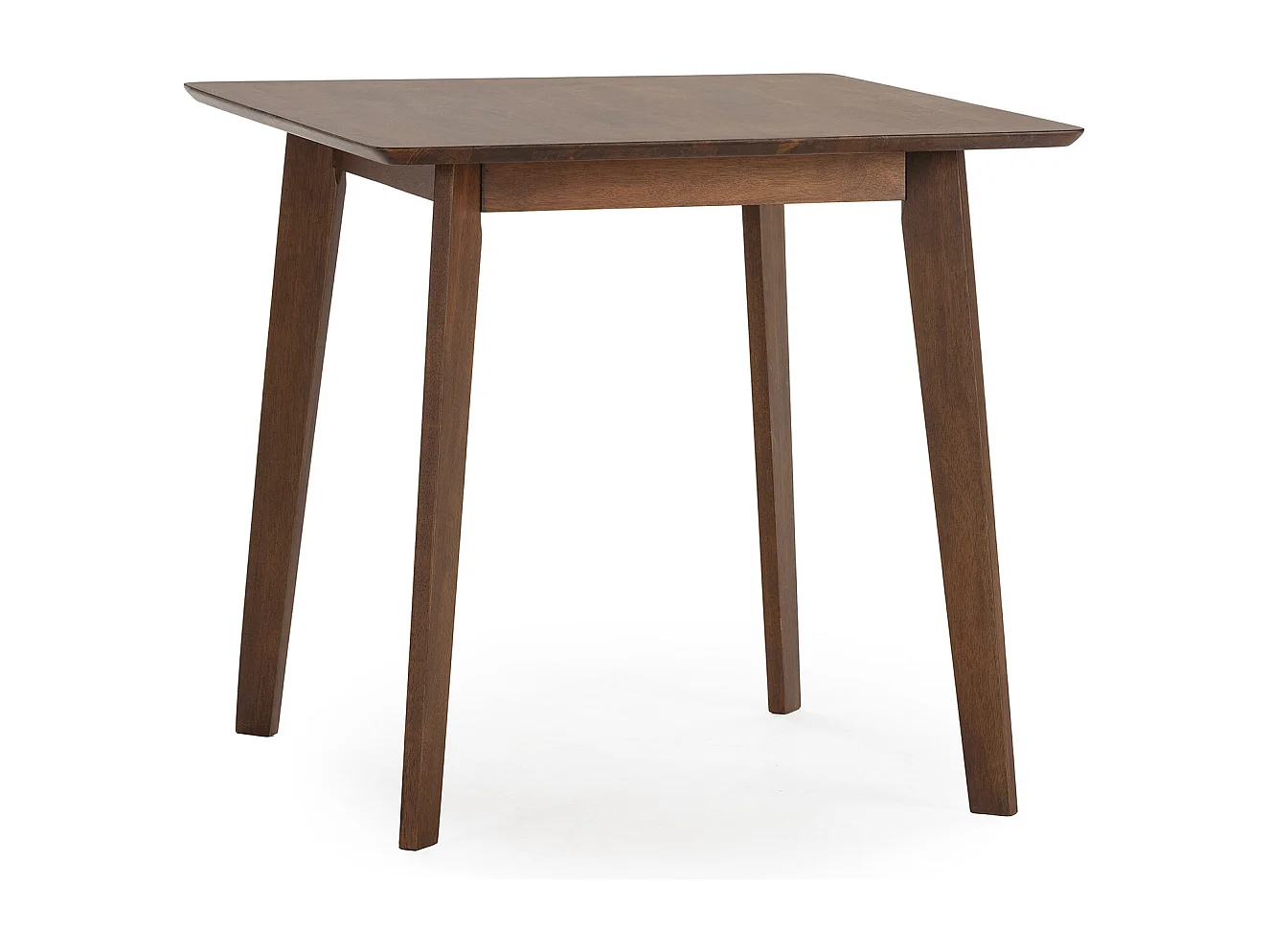 Ensemble table 80x80 cm et 4 chaises de salle à manger Nala Noyer