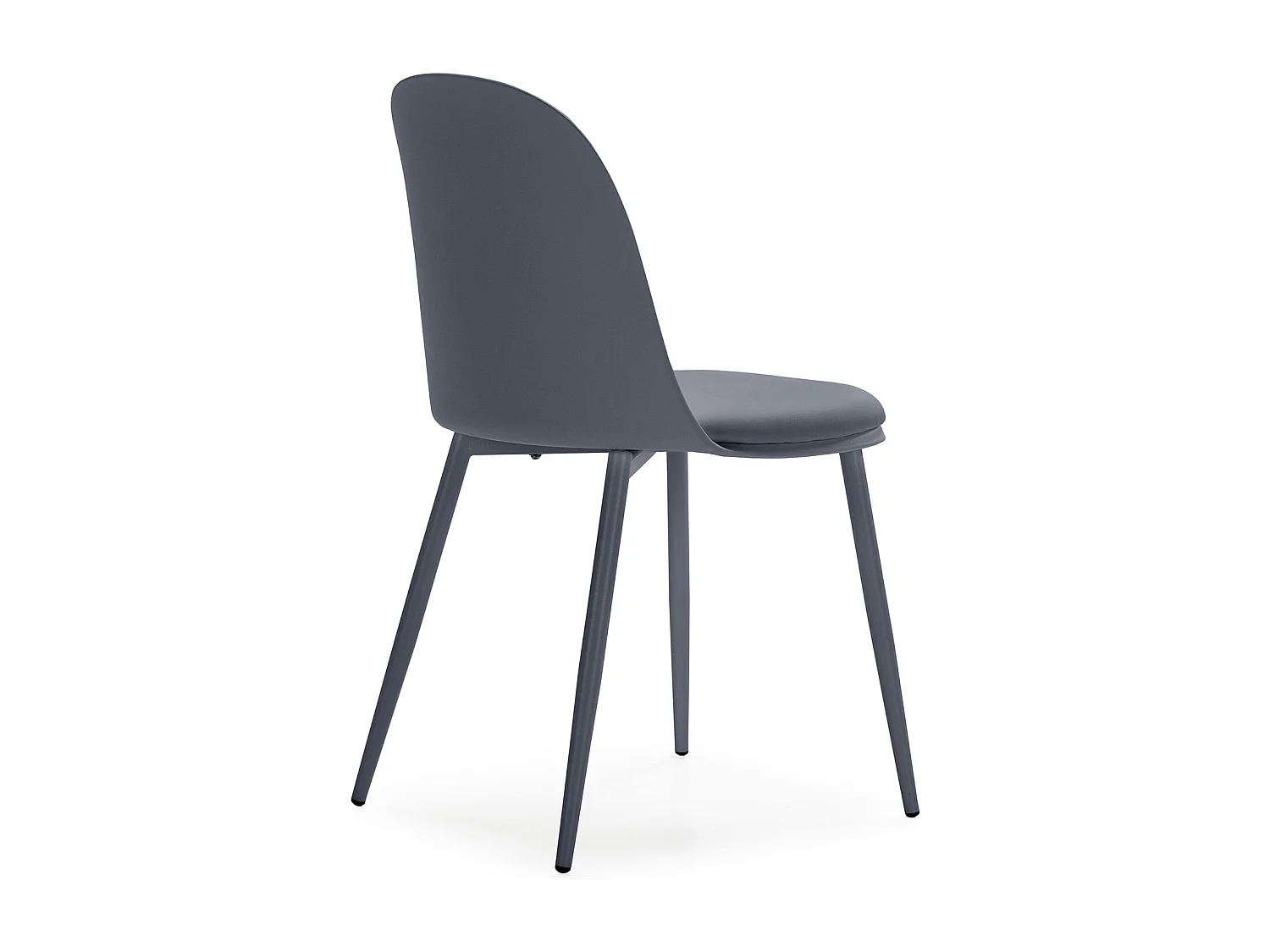 Ensemble table 80x80 cm et 4 chaises de salle à manger Kana Bleu