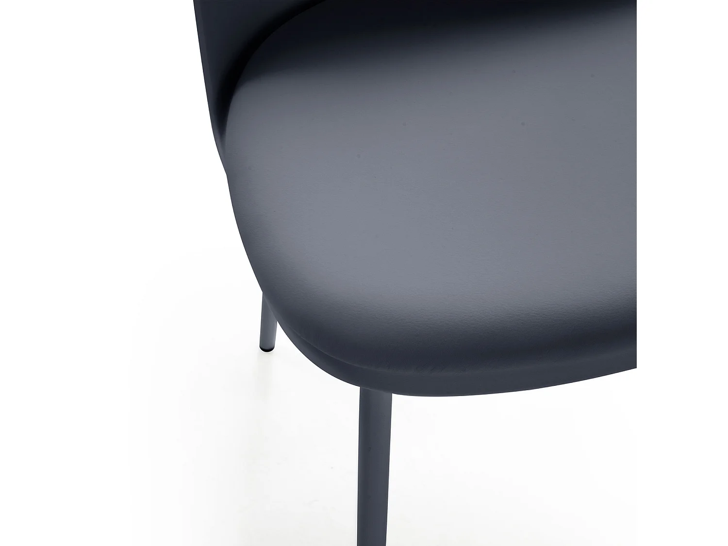 Ensemble table 80x80 cm et 4 chaises de salle à manger Kana Bleu