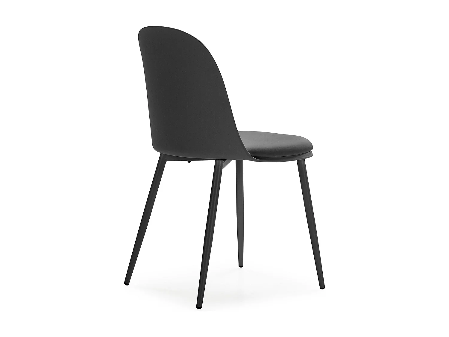 Ensemble table 80x80 cm et 4 chaises de salle à manger Kana Noir