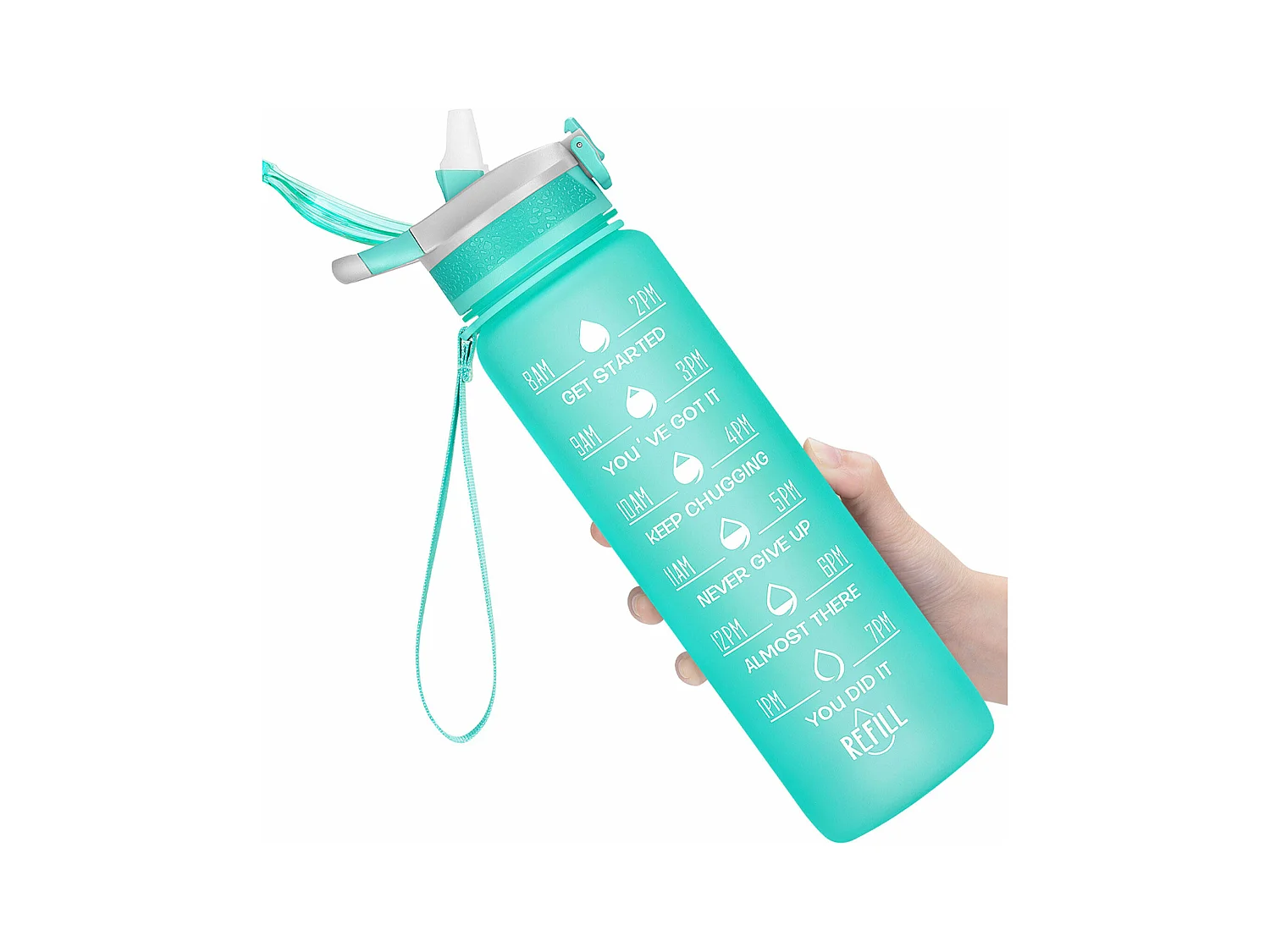 Gourde de Sport Bouteille d'eau 1000ml - ABS 100% sans BPA - vert