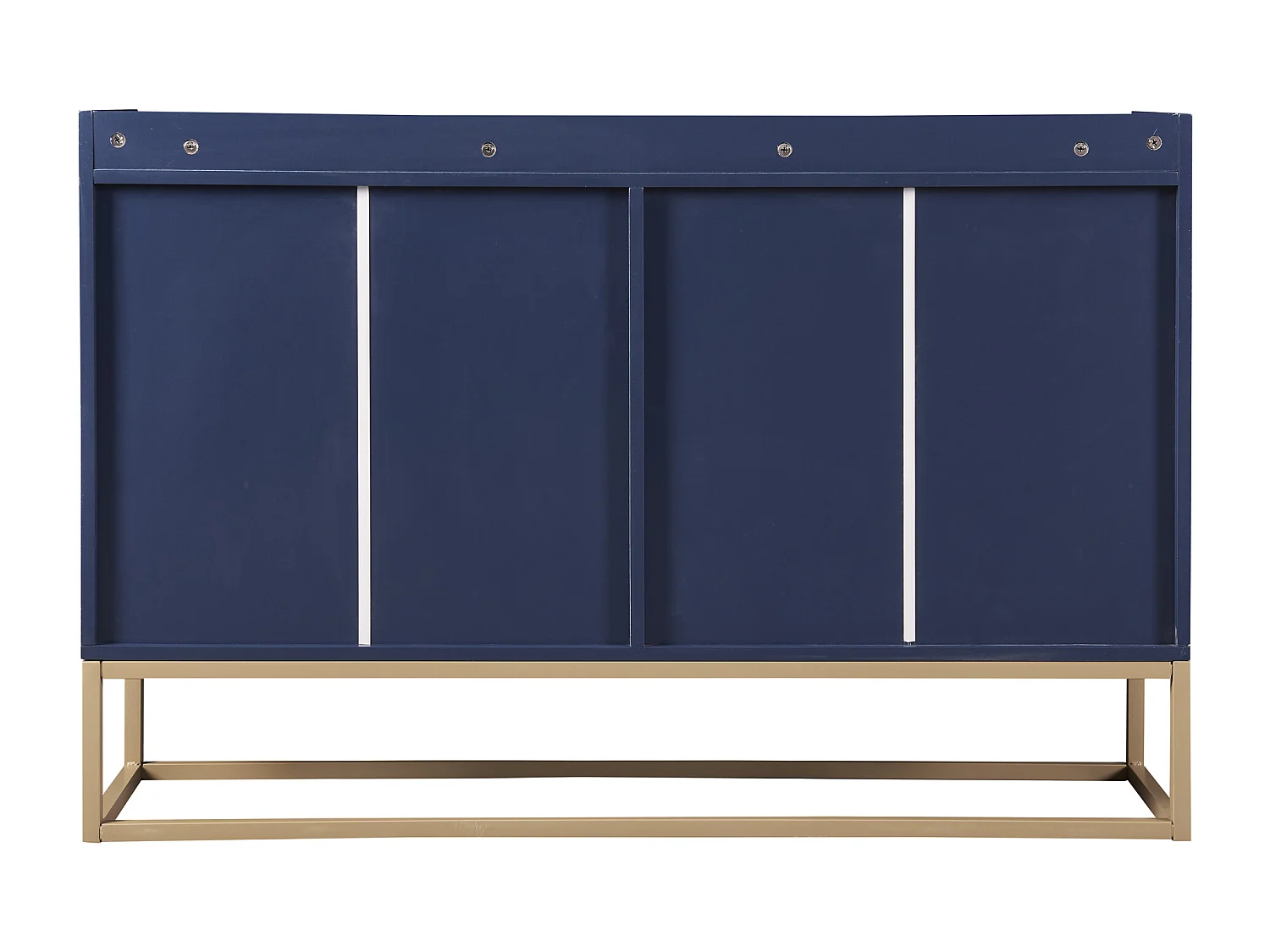 Buffet moderne - buffet bleu marine avec 4 portes - pieds dorés - pour salle à manger et salon