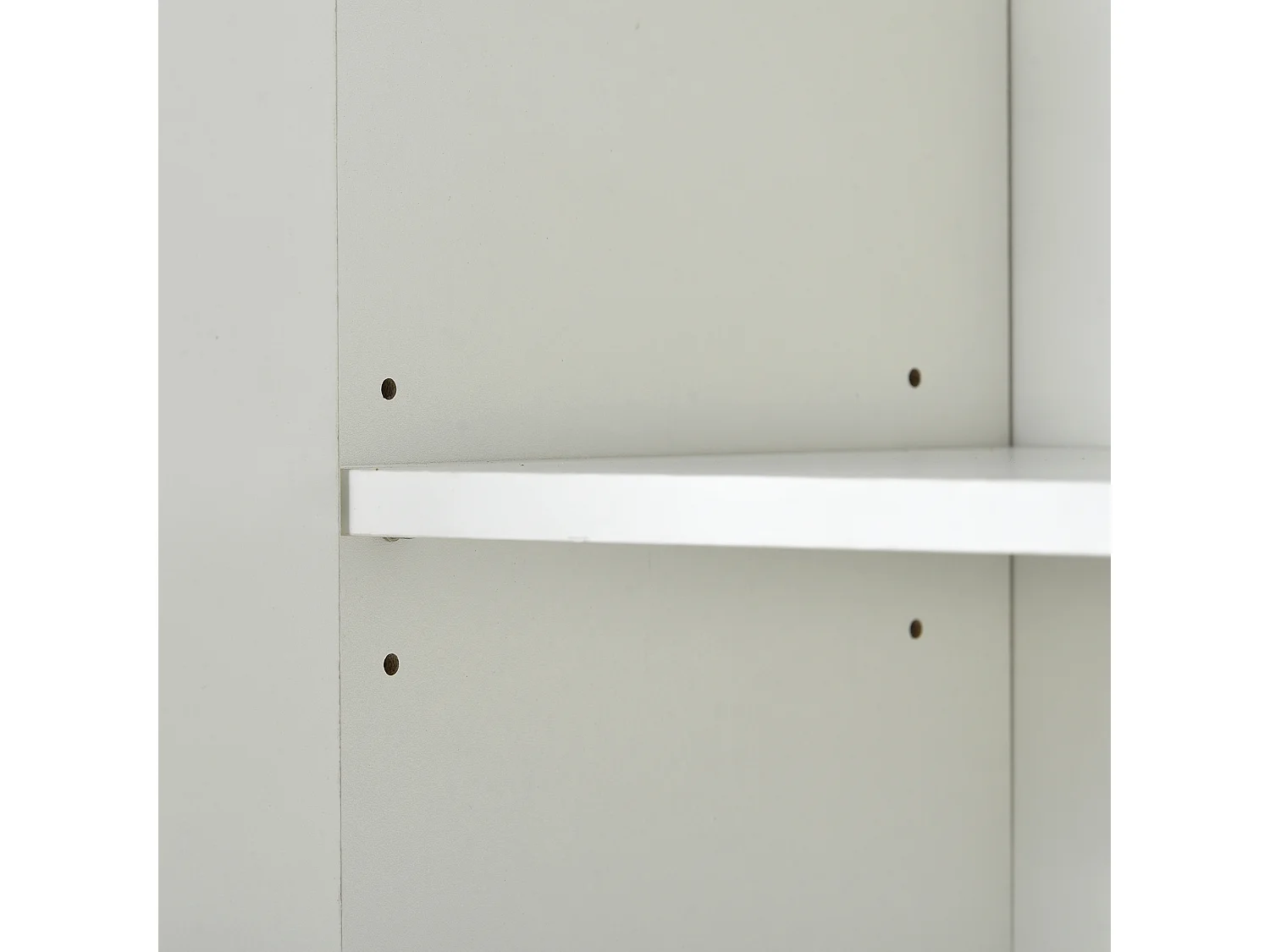 Buffet blanc avec 4 portes et étagères de rangement - 120x30x80 cm