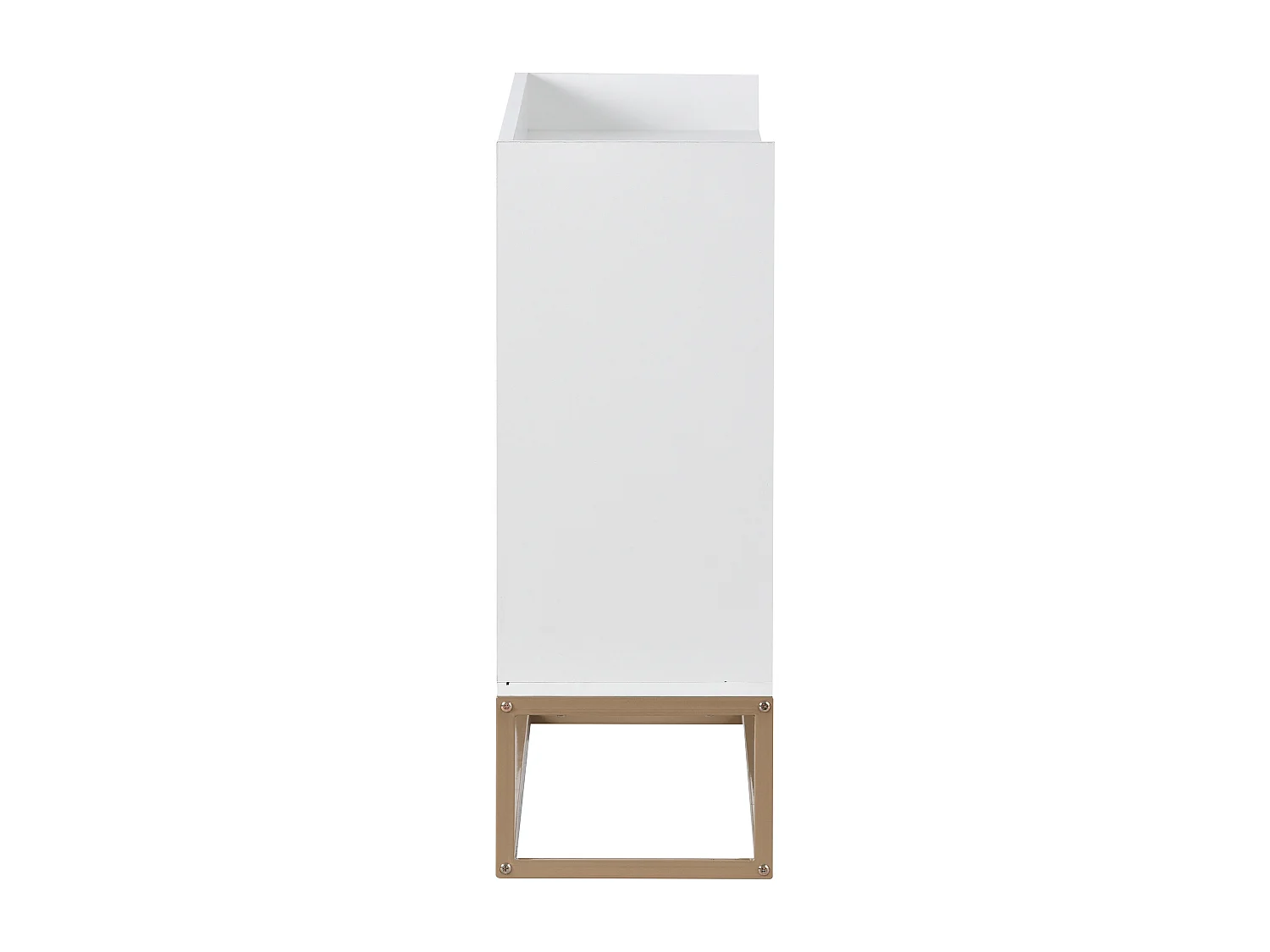 Buffet blanc avec 4 portes et étagères de rangement - 120x30x80 cm