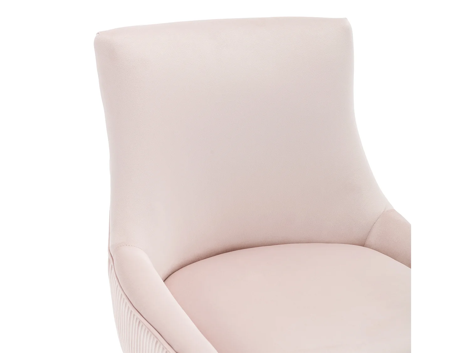 Lot de 4 Chaises de salle à manger rembourré pieds en Métal Doré - Rose