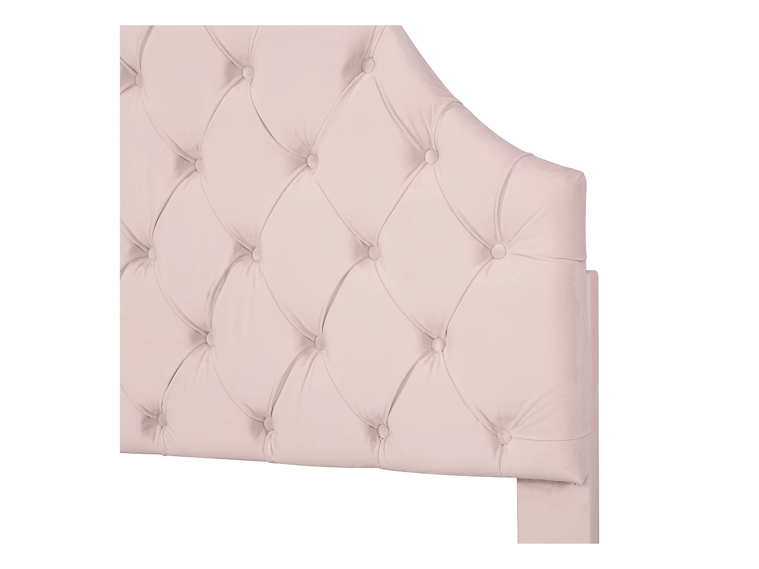 Bett 90 x 200 cm – rosa Samt – Kinderbett mit verstellbarem Kopfteil und Holzlattenrost – ohne Matratze