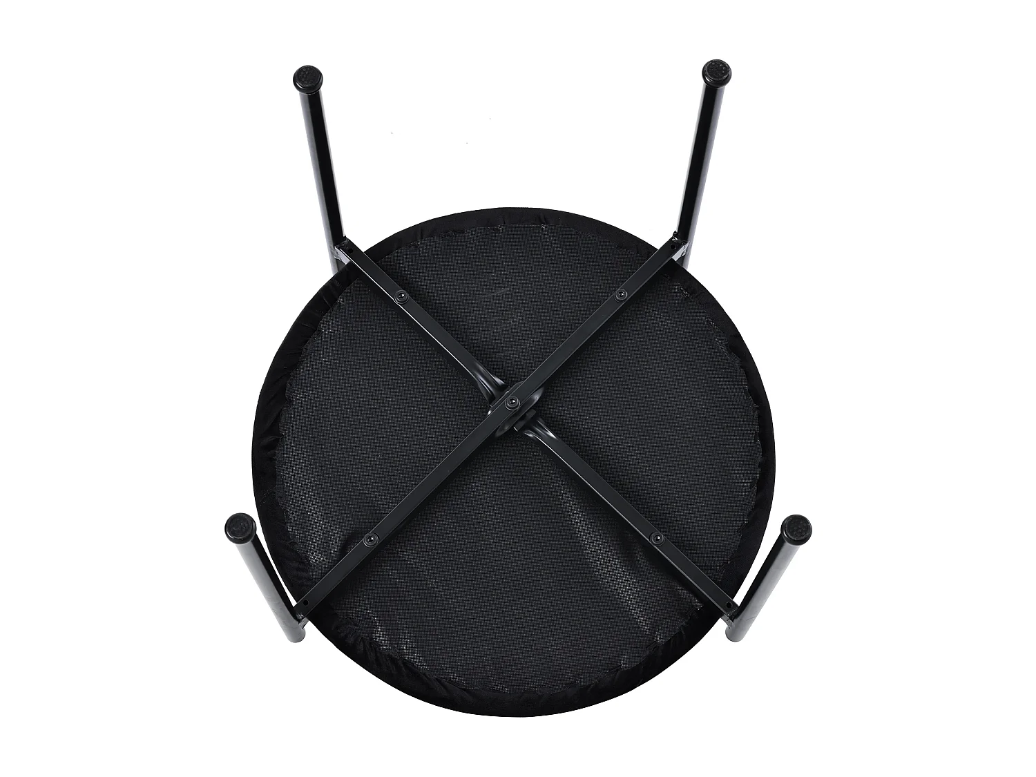 Lot de 2 Chaises de salle à manger en Velours et Rotin avec pieds en Métal - Noir