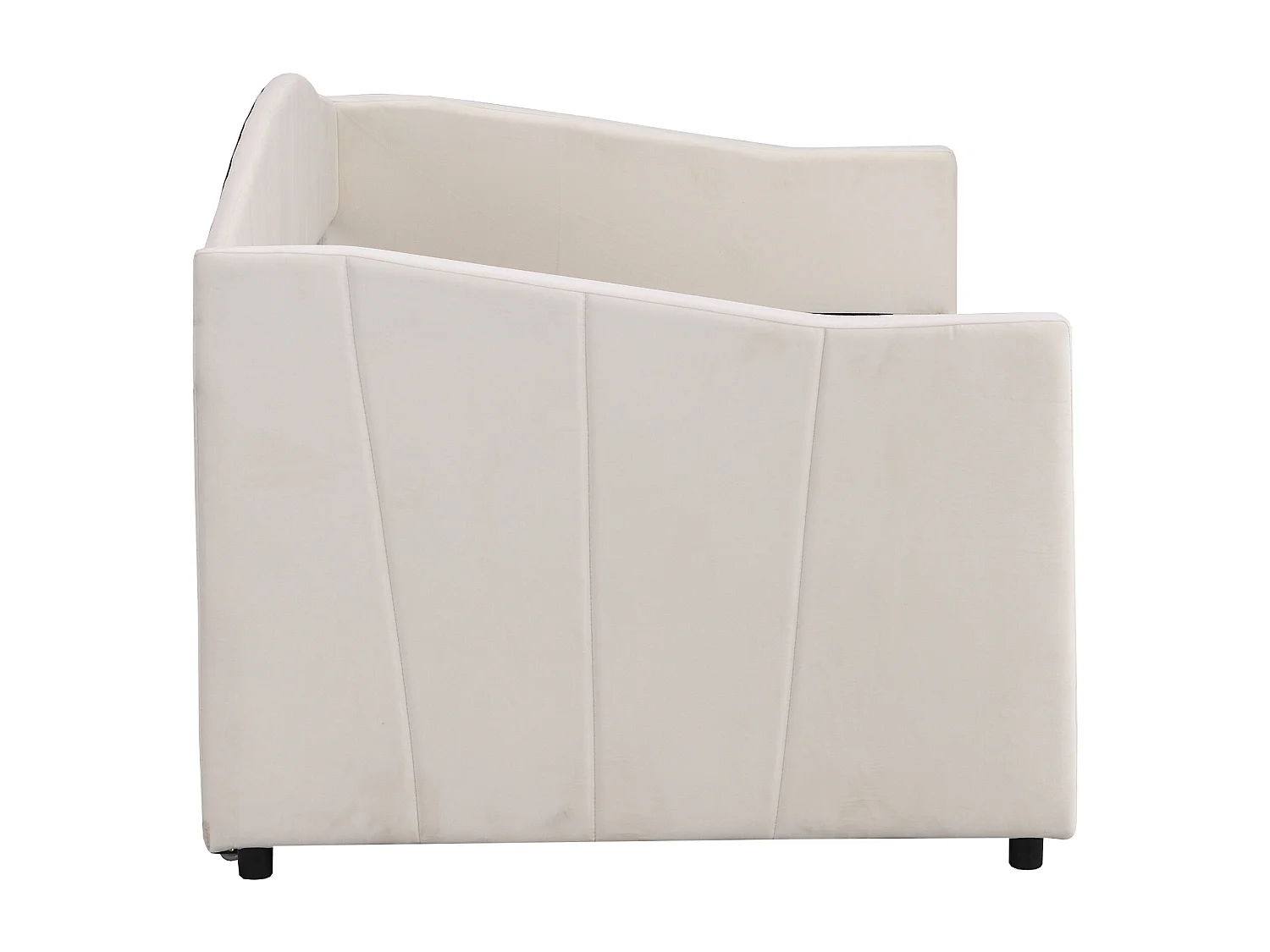 Rrembourré cama principal 90/180x200 cm cama multifuncional en tela de terciopelo - beige